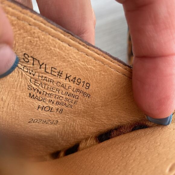 Madewell HARPER MULE Shoe Women’s Size 8 Leopard Calf Hair Stacked 3” Block Heel - Picture 7 of 12